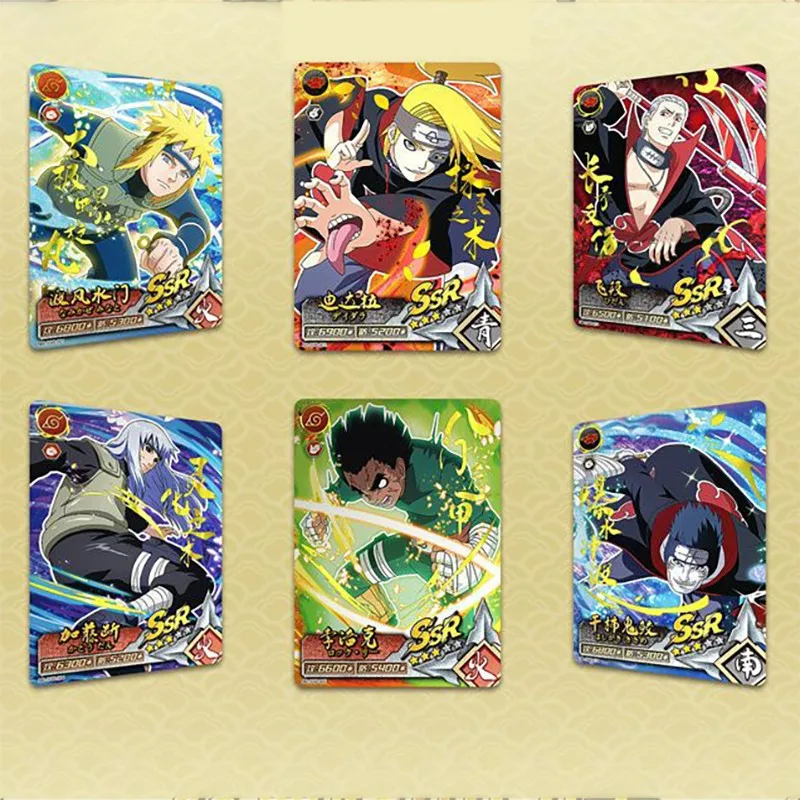 5/25/180 Pcs Anime Naruto Cards Shippūden Ninja Kakashi TCG SSR Rare Trading Collection Card Battle Carte for Children Gift Toys