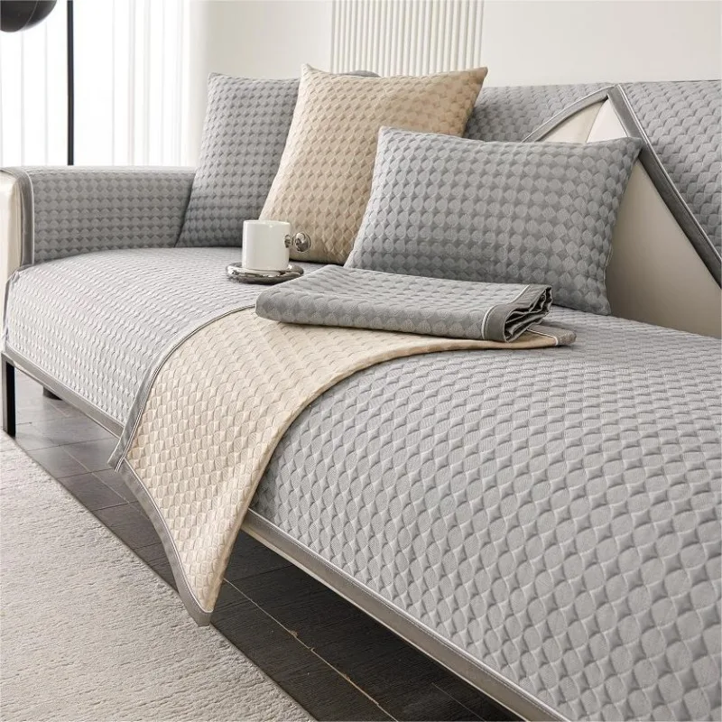 Cool Feeling Summer Sofa Pad Breathable Sweat Resistant Sofa Cover Cat Scratch Proof Non Slip Wear Resistant Household Cushion