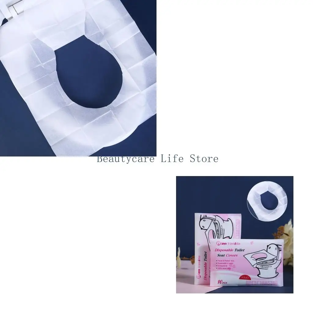 652C Disposable Toilet Cover Travel Camping Bathroom Flushable Water Paper