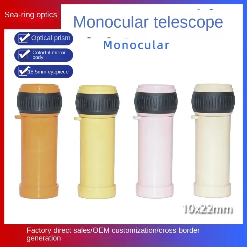 10X22 Color New Compact Large Eyepiece Telescope Portable Outdoor Camping Mountain Hiking Scenic Monocular Telescope