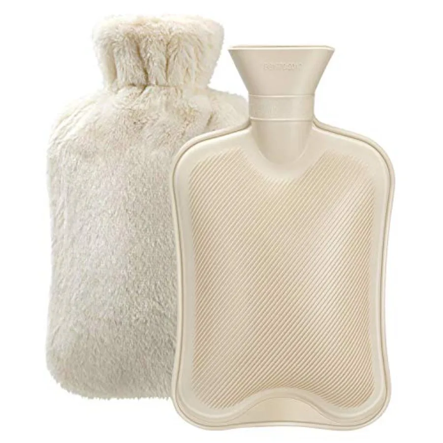 

Грелка резиновая с мягким чехлом, 2 литра, для облегчения боли при спазмах, со съемным чехлом, для горячих и холодных компрессов, для согревания кровати