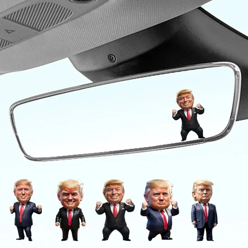 Trump Car Stickers Waterproof for Auto Rearview Mirror Vinyl Decals Funny Sunscreen Vehicle Rear View Mirror Decoration