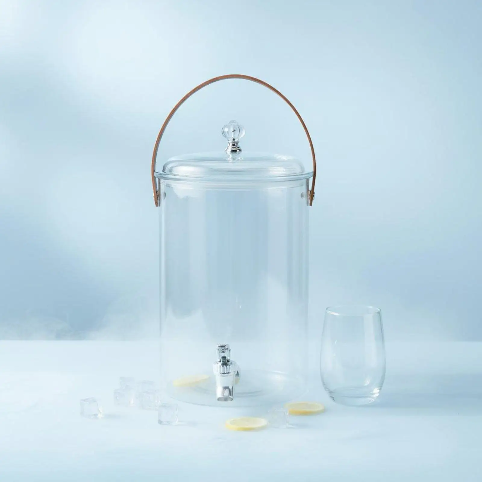 Beverage Dispensing Jug for Cold Drinks Large Spout Fruit Infuser Dispenser for Kitchen Party Outdoor