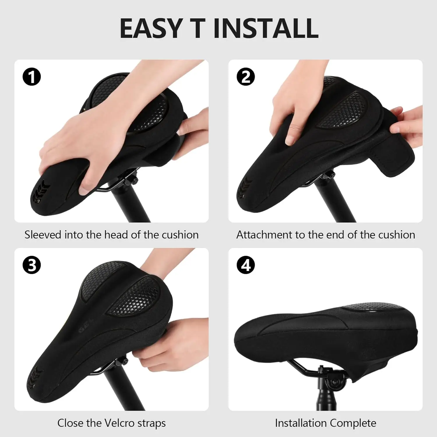 Bike Seat Cushion Gel Padded Bike Seat Cover Extra Soft Comfy for Men Women Comfort,with Peloton Stationary