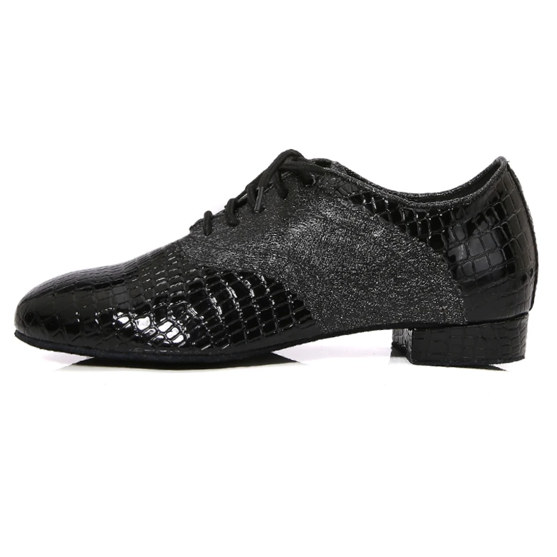 New men\'s Latin dance shoes comfortable soft sole black men\'s modern dance shoes performance competition men\'s shoes