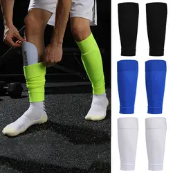 Elasticità parastinchi da calcio adulti bambini uomini Plus Size coprigambe manicotto per polpaccio Sport calcio pad Kicking Ball Protection Gear