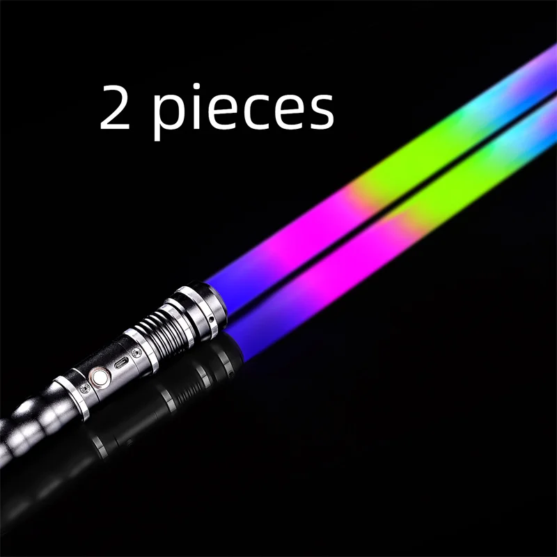 

REikirc 2 In 1 Lightsaber 15 Colors 17 Pixel Light Effects Light Saber Metal Laser Sword Rechargeable Toys Party Luminous Swords