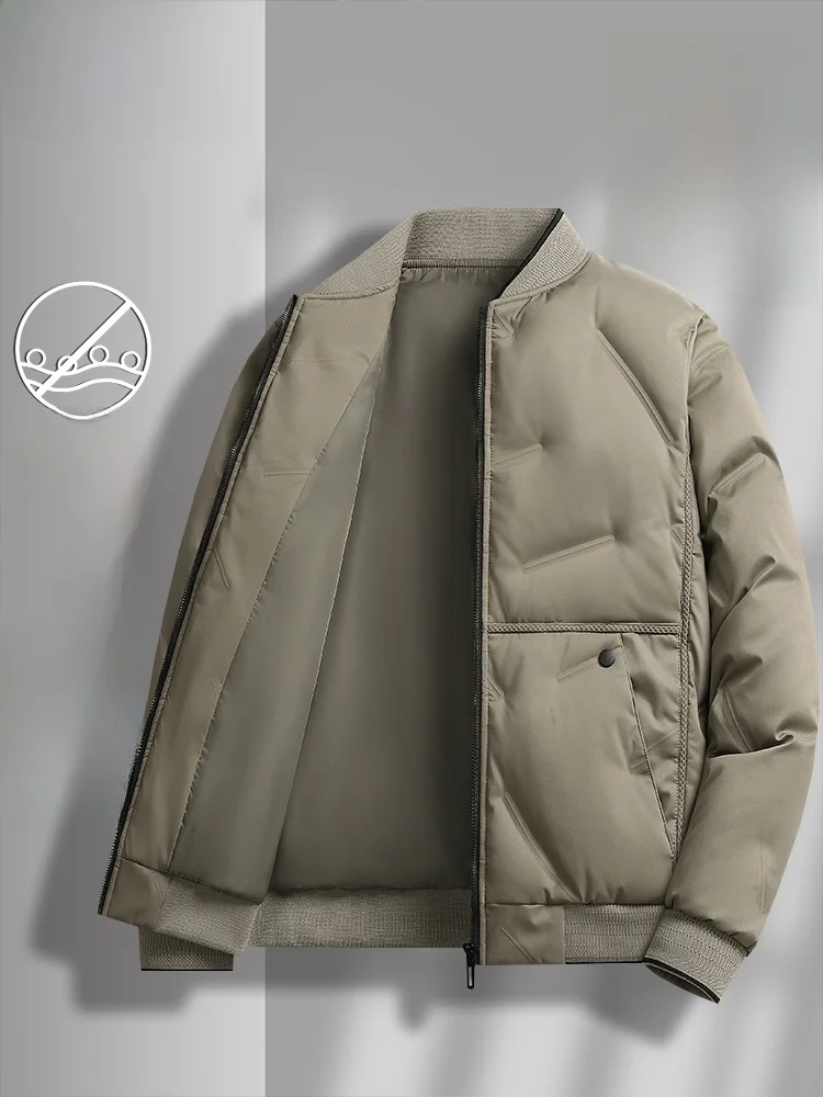 

Men's Winter down Jaet Windproof Warmth Stand Collar Cotton Coat Anti-cold Faionable Urban Casual Sle Thiened Polyest...