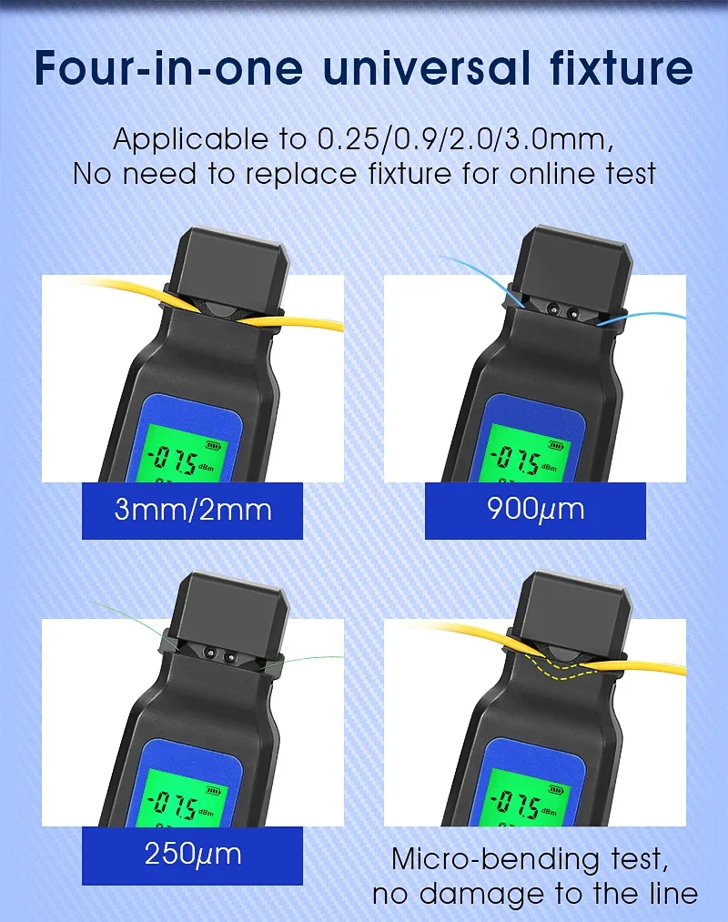 COMPTYCO AUA-C40 Live Fiber Optical Identifier, Construído em Visual Fault Locator, 10mw, 800-1700nm, SM MM