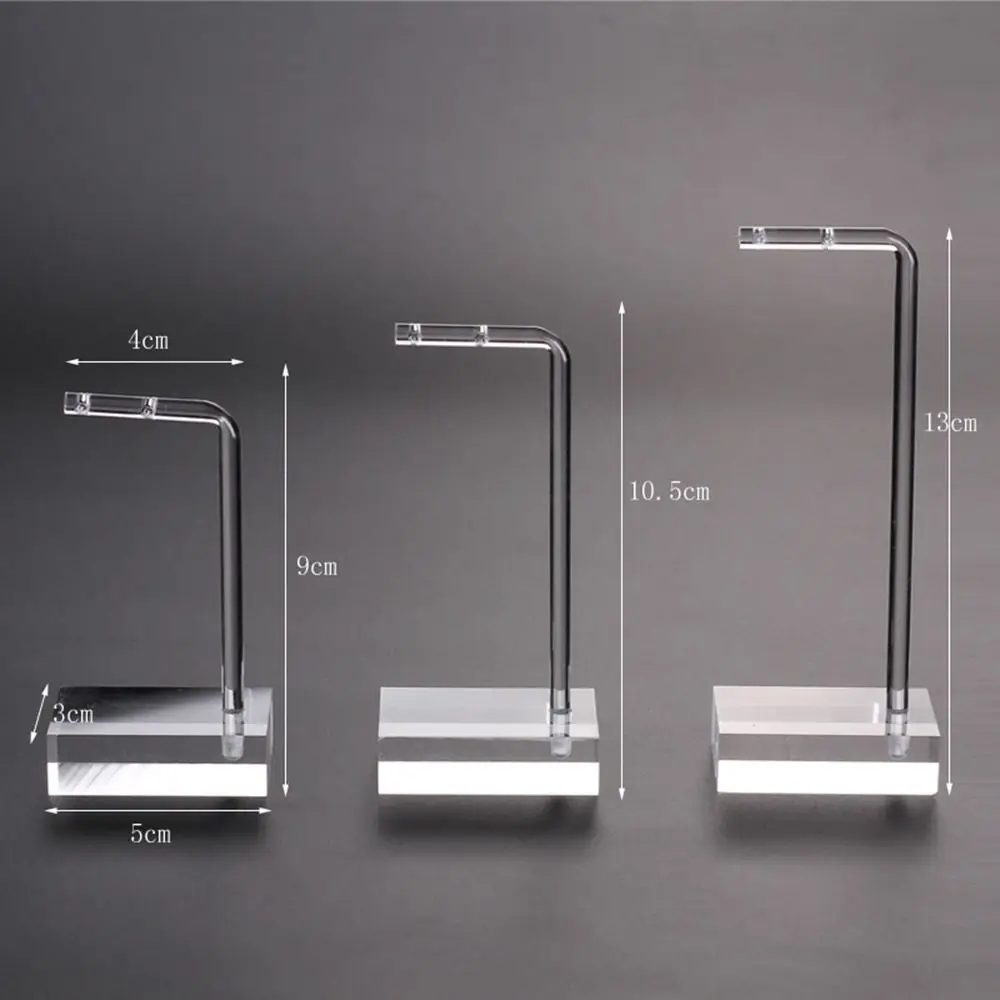 ต่างหูแบบห้อยทำจากอะคริลิคใสชั้นวางต่างหูแบบมีตัวอักษร7ตัวจัดระเบียบเครื่องประดับกล่องแสดงเครื่องประดับ