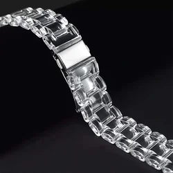Transparent strap for Samsung Galaxy watch 6/5/pro/4/classic/Active 2 20mm/22mm removable link bracelet huawei gt 2-3-pro-4 band