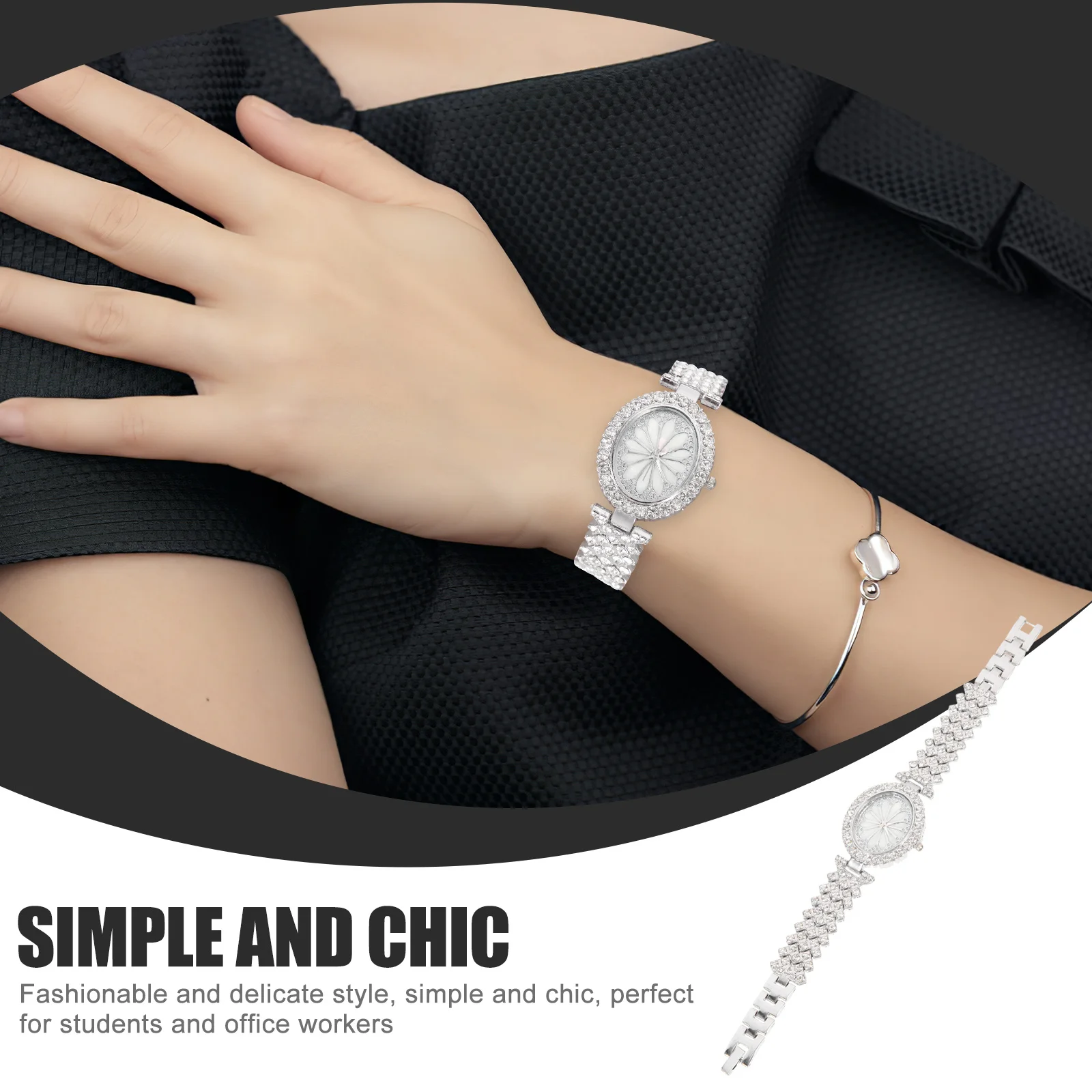 

Ladies Watch Women's Watches Bling for Elegant Decorate Female Quartz Simple Miss