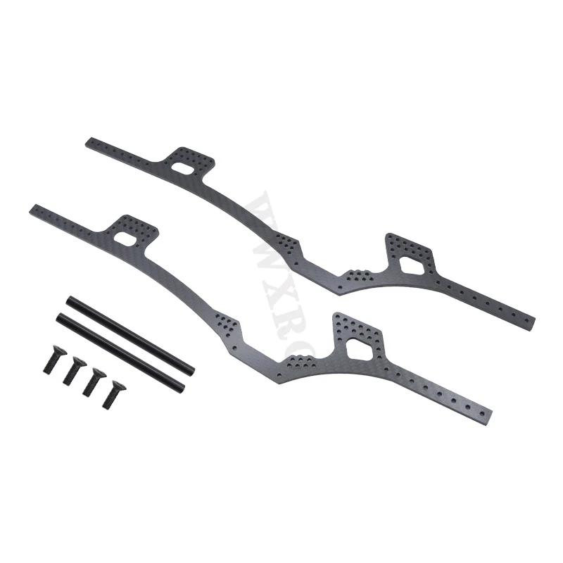 LCG Lower Center of Gravity Carbon Fiber Frame Rails for 1/10 RC Crawler Chassis Girders TRX4 Capra Axial SCX10 Upgrade Parts