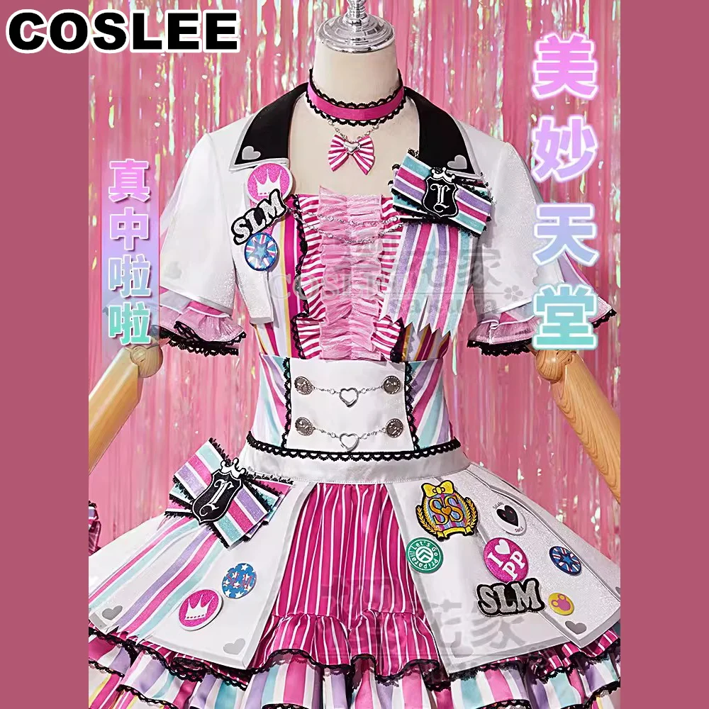 COSLEE Manaka Laala Cosplay Costume Anime Pripara Game Suit Nifty Lovely Lolita Dress Halloween Party Role Play Outfit Women S-X