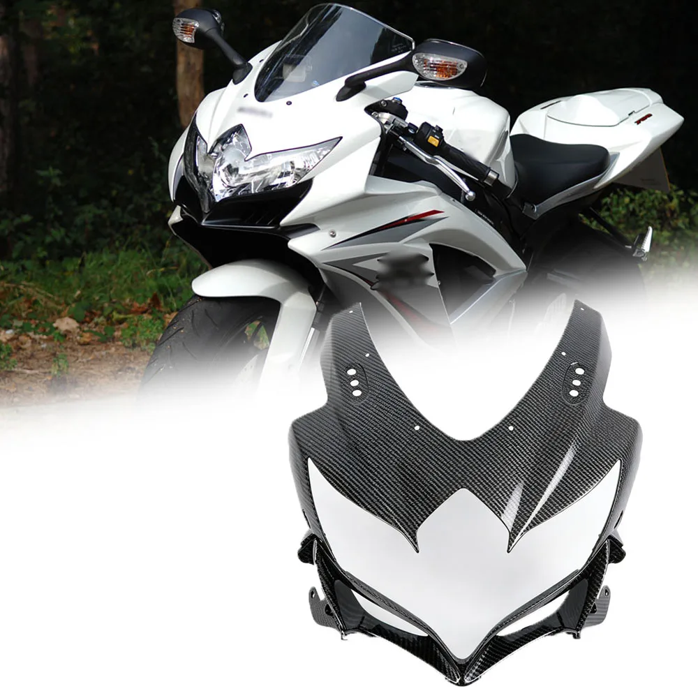 For Suzuki GSX-R 600 GSX-R750 600  2008 2009 2010 MotorcycleABSPlastic carbon Front headlight intake fairing  Front Fairing Cove