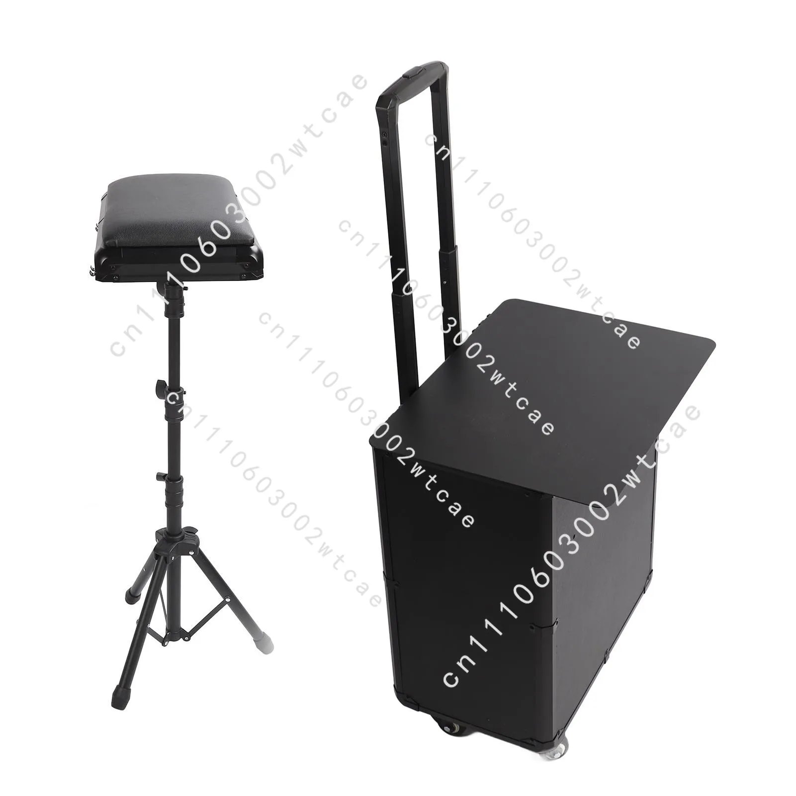 Case Tattoo Storage Tool Case Work Box Tattoo Hand Holder Adjustable Rolling Handle 3 in 1 Integrated Rolling Makeup