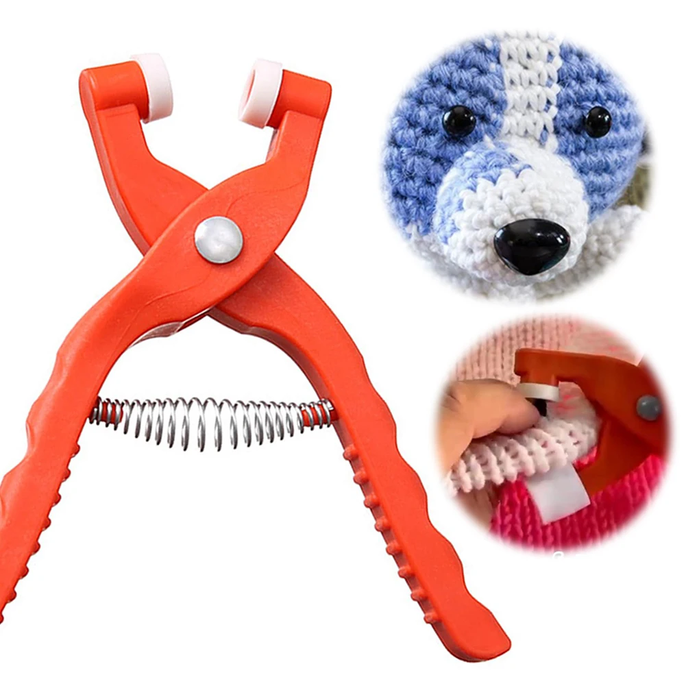 Safety Eye Tool for DIY Stuffed Animal Eyes Animal Eyes Making Supplies Tool Safety Eye Snapper Tool for Crocheting Safety Eyes