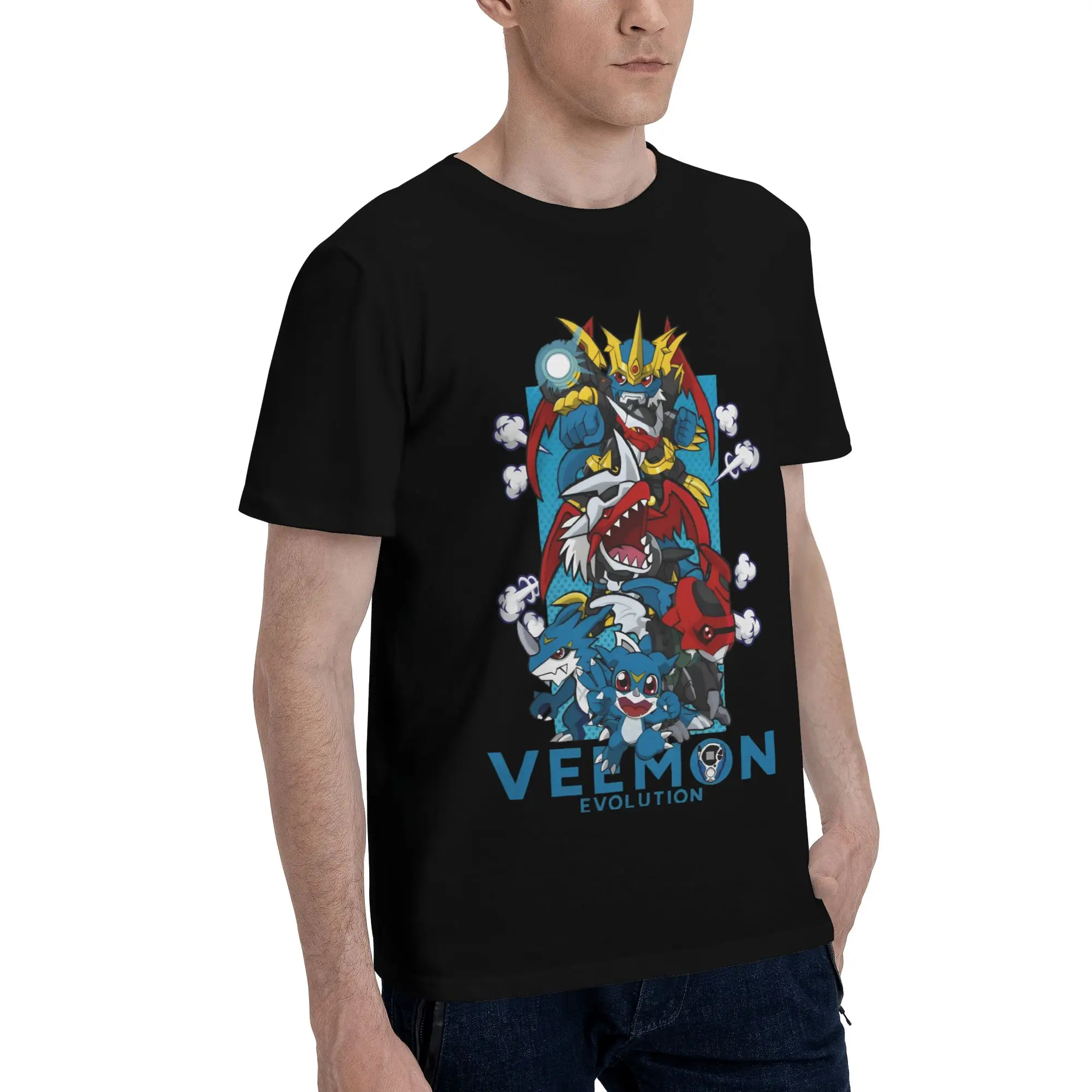 Digimon 37 Graphic 100% Cotton T-Shirt Bandai Tops Tees For Men