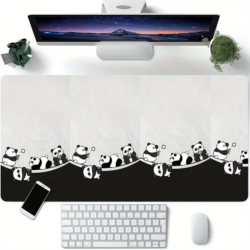 

Cute pandar-designed mousepad with an anti-slip rubber base is suitable for offices and gamers. High-definition printed desk mat