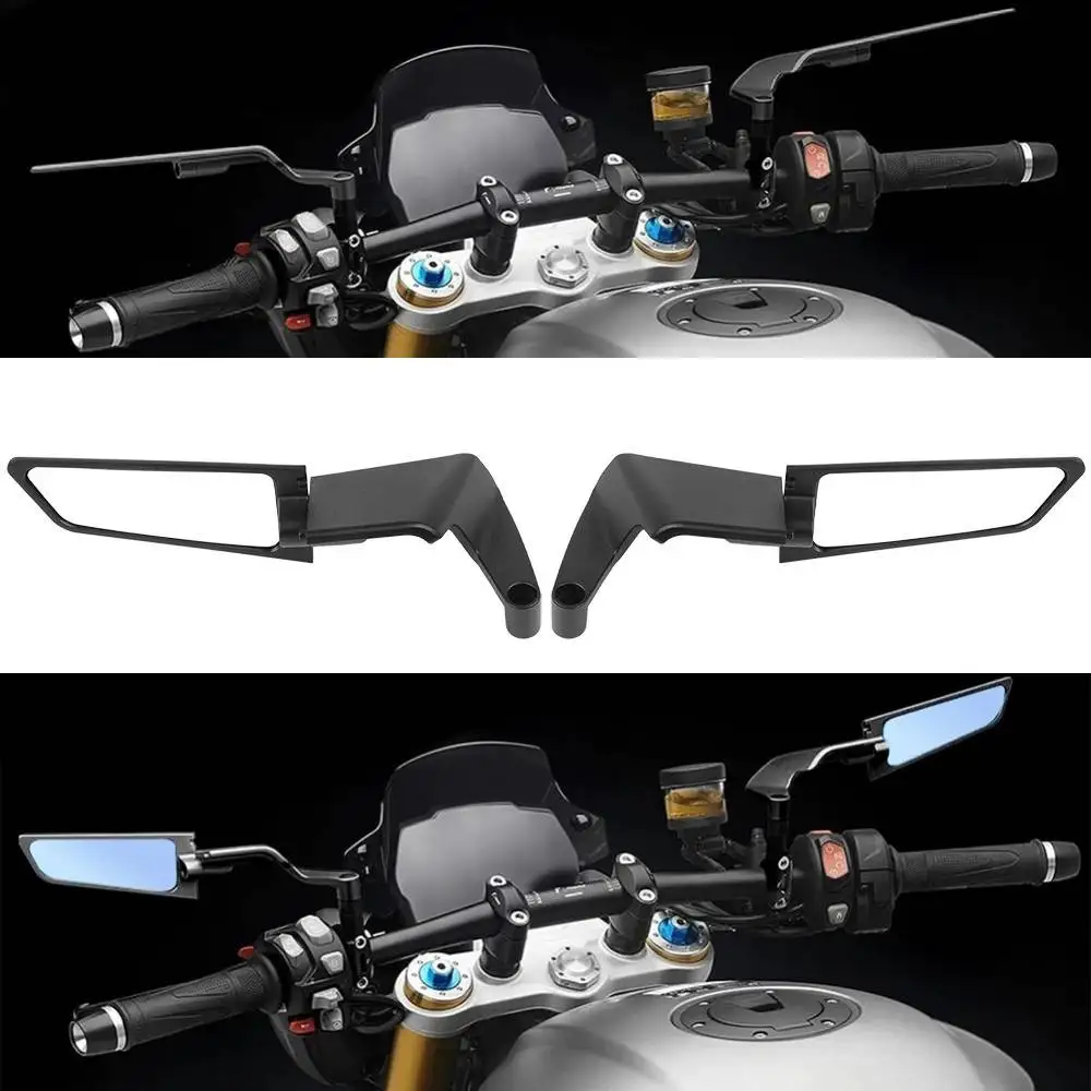 Motorcycle Stealth Winglets Mirror For Yamaha MT10 MT09 MT07 MT03 MT25 MT01 MT15 MT125 FZ10 MT125 Adjustable Rear View Mirror