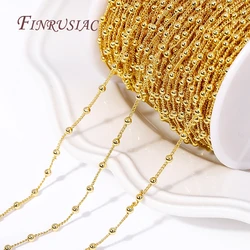 Wholesale Bulk Metal Chains 18K Gold Plated 2.5MM Copper Ball Chain Necklace Chains Jewelry Making Supplies DIY Accessories