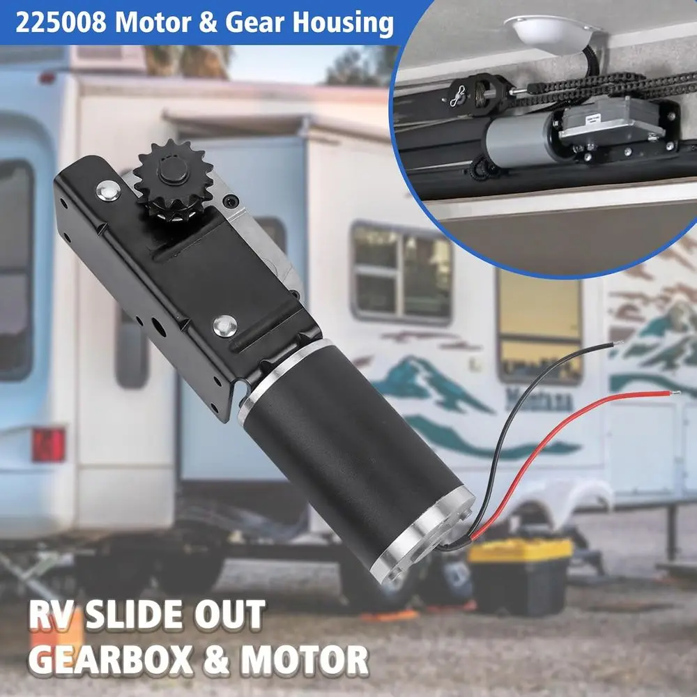 محرك RV Slide Out ومبيت تروس متوافق مع نظام انزلاق كابل BAL Accu-Slide، وصندوق تروس منزلق RV ومخرج عالي M #3
