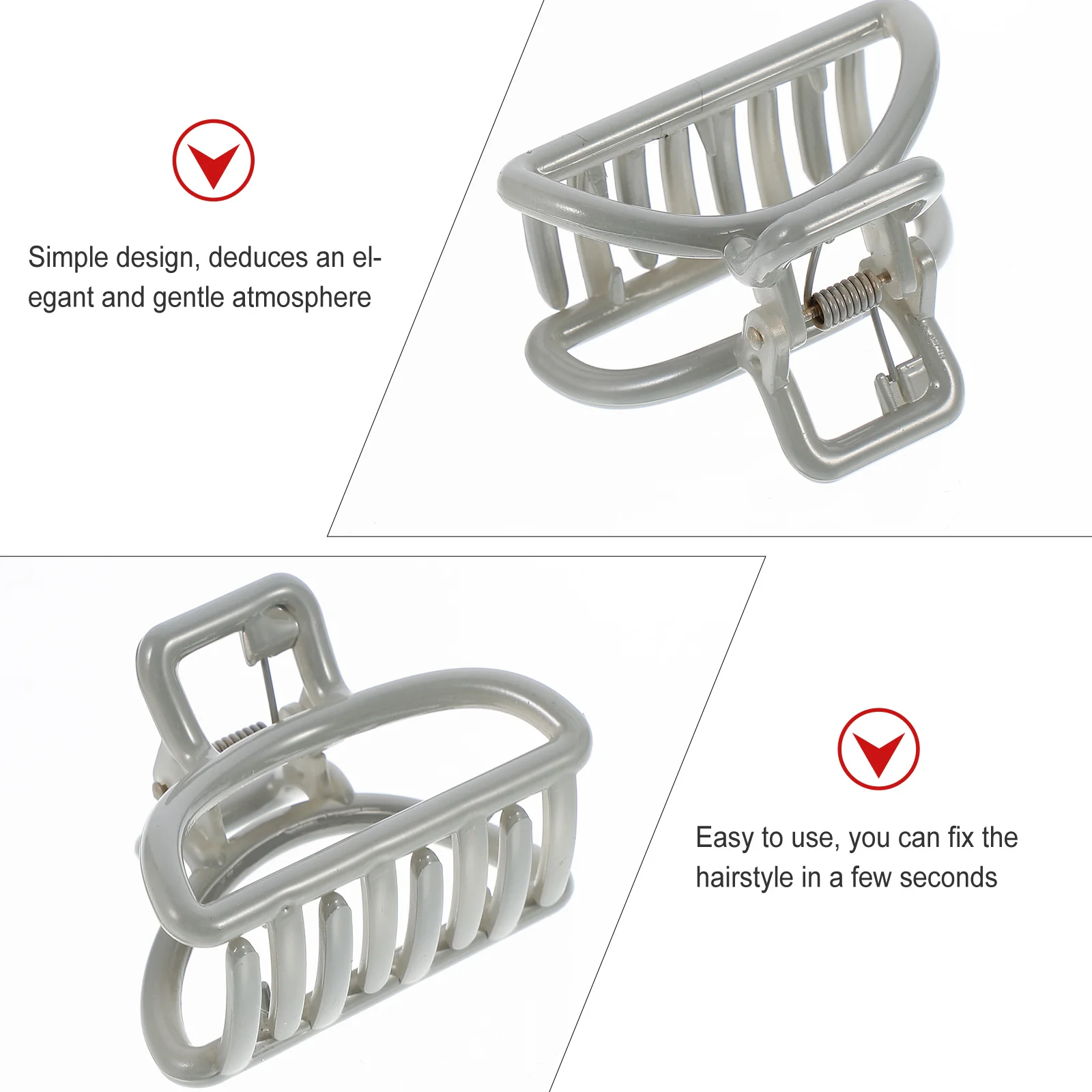 

6Pcs Hair Claw Clip High Quality Material Stylish Look Perfect for Gift Or Personal Use Women Hair Claw Ponytail Holder