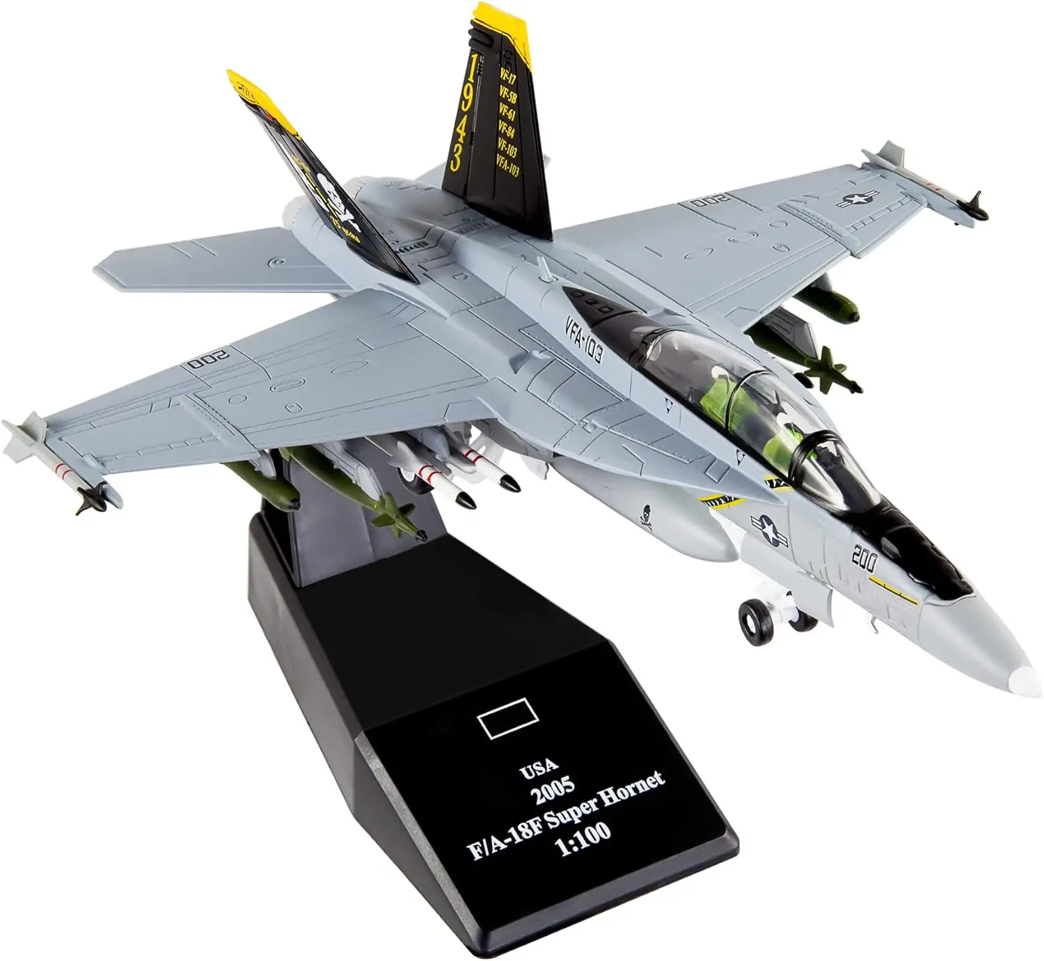 

1:100 F/A-18 Hornet Strike Fighter Attack Fighter Plane Model Diecast Military Model Airplane for Collection and Gift