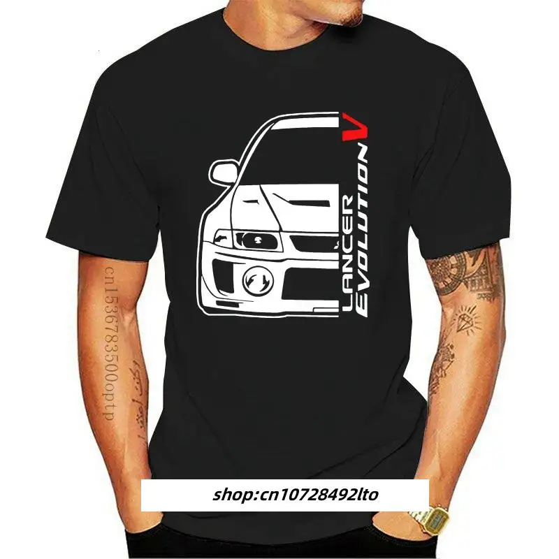 

New Classic Japanese Car Fans Lancer Evo Evolution V T Shirt 2023 Fashion Men Men T Shirt Cotton Men Short Sleeve Tee Shirts