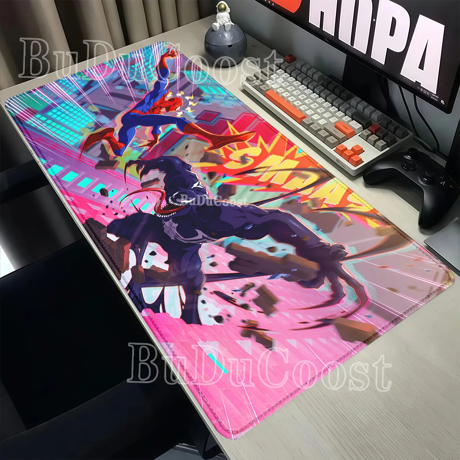 HD Printing S-Spider-Mans Mousepad Computer Gaming Locking Edge Non-slip Base Mouse Pad XXL Keyboard Office Accessories Desk Mat