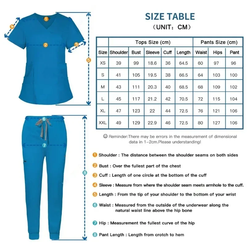 Women Spa Uniform Stylish Veterinary Set Fashion Medical Suits Hospital Uniform Tops Jogger Pant Beauty Salon Dustproof Workwear