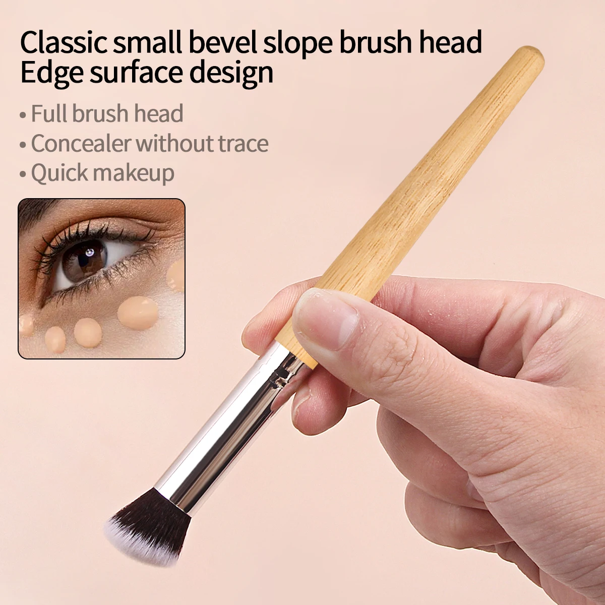 1 peça de pincel de maquiagem de alta qualidade, macio e angular, pincel corretivo, pincel de base, ferramentas de maquiagem facial multiuso