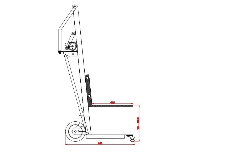 Giant Move Capacity 120kg Mini Fork Lift Hand Winch Stacker, Liftsmart Straddle Leg Manual Stacker