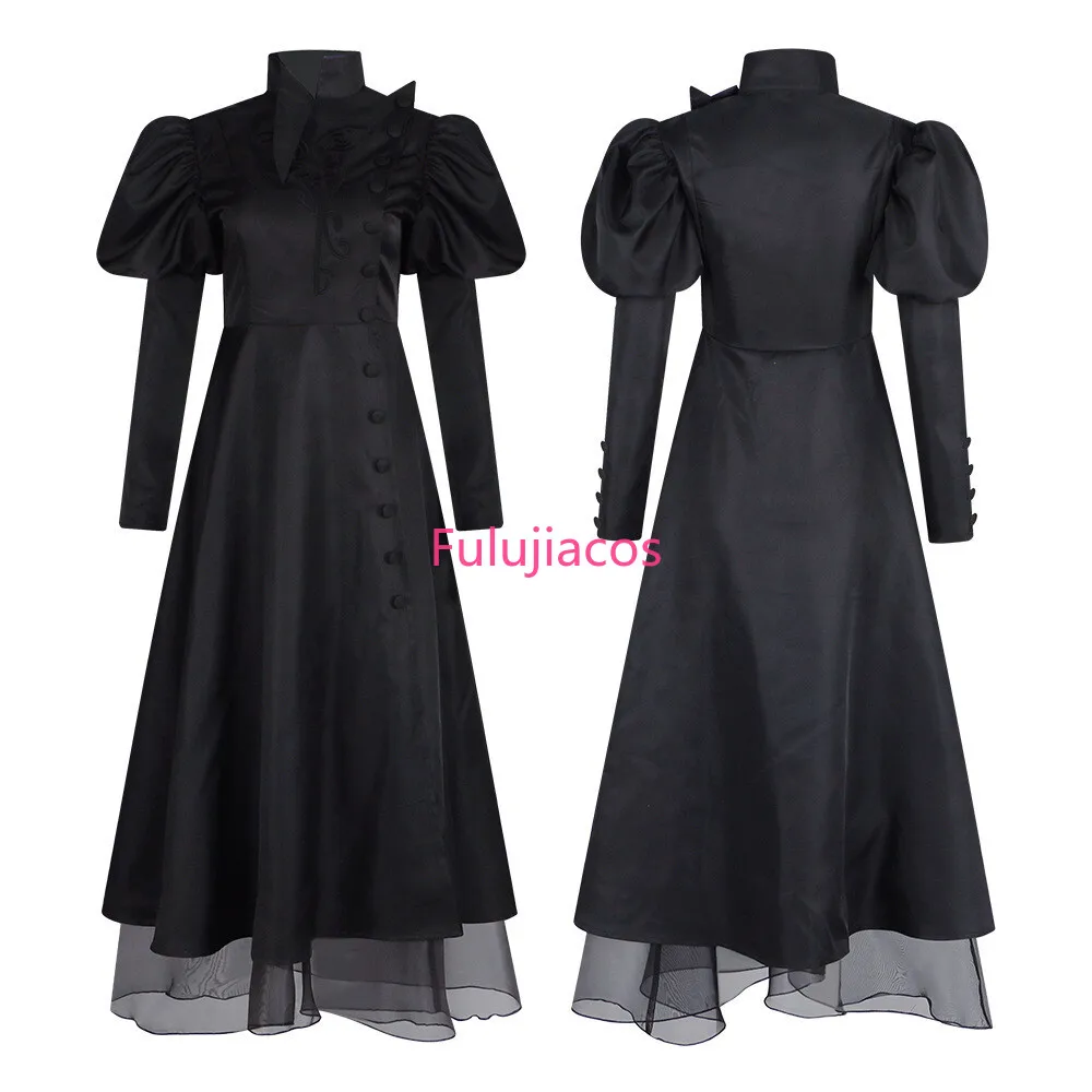 

Fulujiacos Witches Cosplay Costume Elphaba Black Dress Women's Outfit
