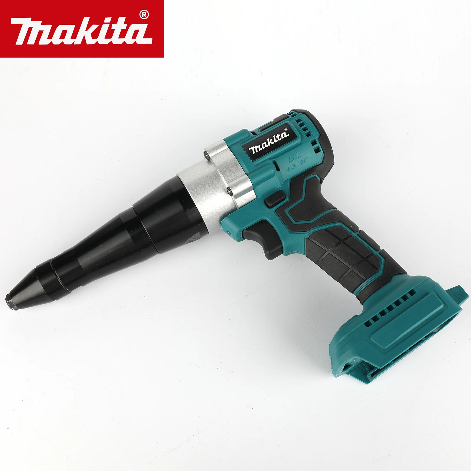 Makita M108 Rechargeable Blind Rivet Tool Integrated Auxiliary LED Lamp Anti‑Slip Rubber Grip for On‑Site Rivet Processing