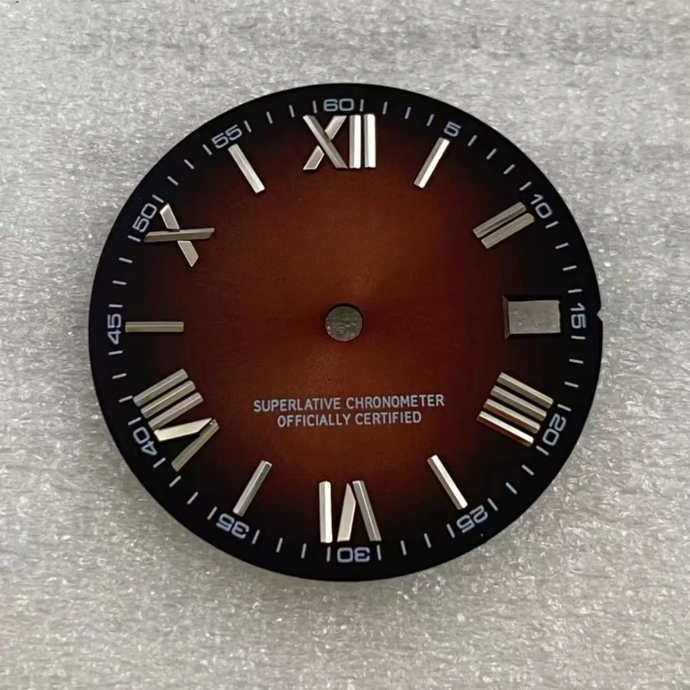 28.5 مللي متر NH35 الهاتفي الروماني الهاتفي S صالح ل NH35 NH36 ساعة يد تعمل بالحركة الأيدي S الهاتفي الشمس دوامة لإصلاح التاريخ التلقائي ساعة ميكانيكية