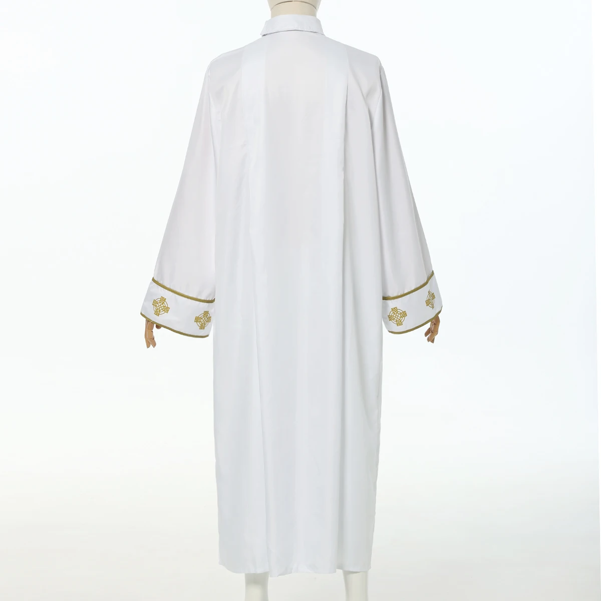 رداء تونيك أبيض متقاطع كاسوك تشاسوبلي لزي كاهن القس