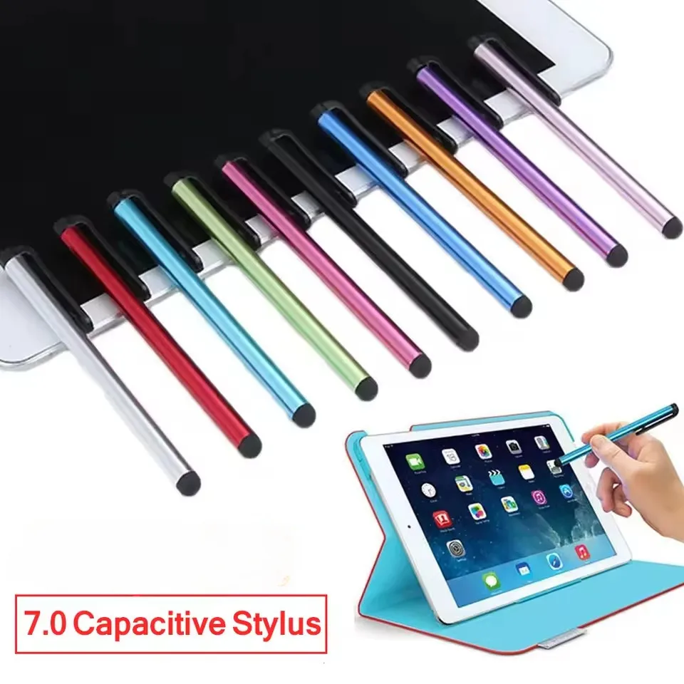 Universal Capacitive Stylus Pen For Android Phones iPhone iPad Tablet PC Metal Touch Pencil Portable Stylus Touch Pens