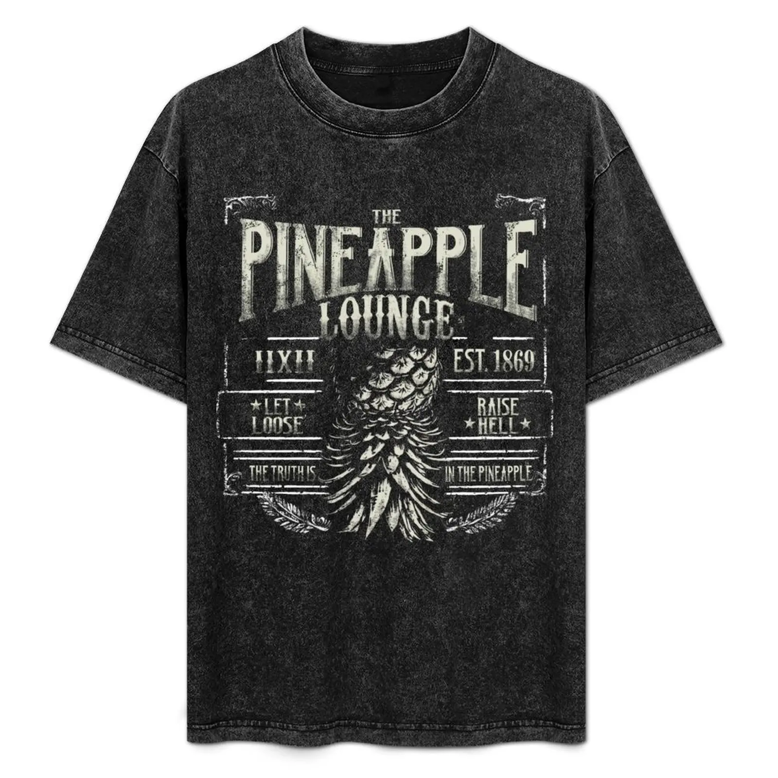 

Pineapple Lounge Recued Advertising Graphic T-Shirt Anti-Wrinkle Short Sleeve T-Shirt