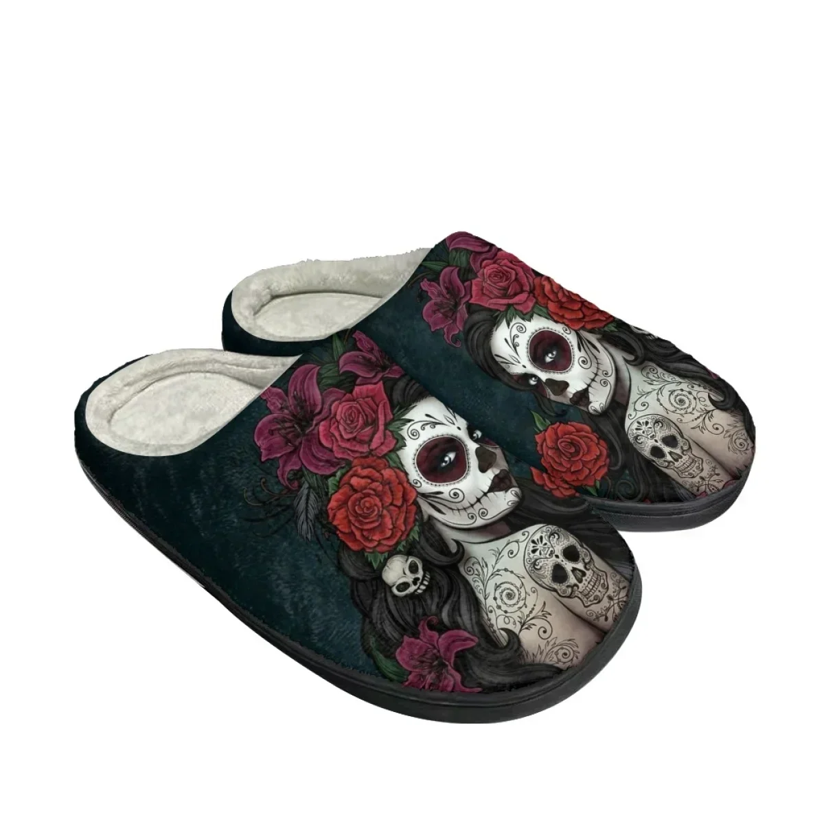 Gothic Girl Printed Women Home Slippers Bedroom Couple Casual Cotton Slipper Drop Ship Autumn Winter Warm Cozy Floor Footwear