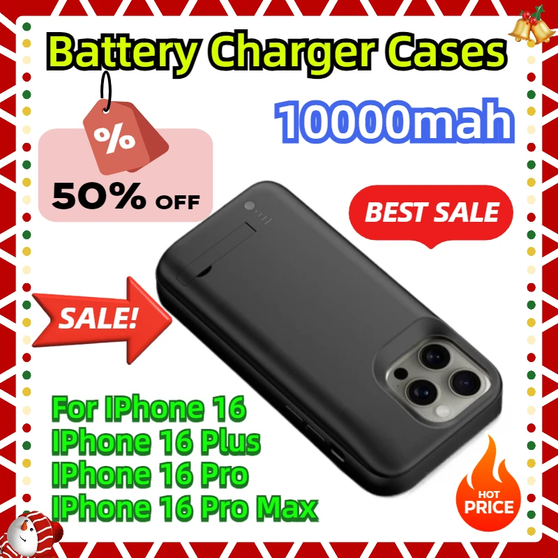 

Battery Case for IPhone 16 Plus Pro Max Battery Charger Bank Power Case 10000mah