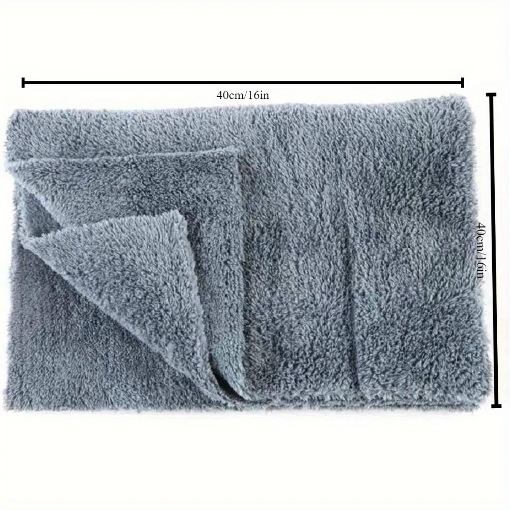 Paño De Microfibra Sin Bordes 500GSM 40x40 Cm Para Pulir Coche | GLANTEX Gris Ultra Suave