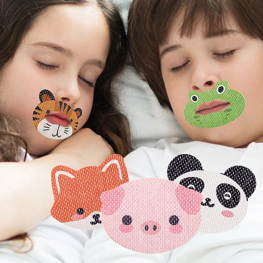 

Gentle Kids Cartoon Anti-Snoring Patch, Children Night Sleep Breathing Improvement Mouth Correction Sticker Tape