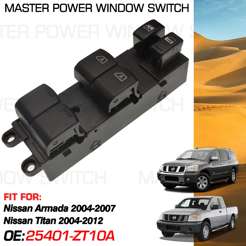 

Auto Car Power Window Switch 25401-ZT10A 16+3 Pins For Nissan Armada 2004-2007 Nissan Titan 2004-2012 25401-7S200 25401-ZJ30A