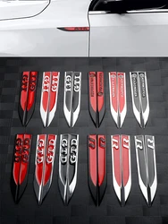 1 pair 3D Metal R Logo Emblem Car Body Stickers Decals For VW Golf 3 4 5 8 Polo MK8 GTI GTD R Tiguan Mk7 Jetta Auto Accessories