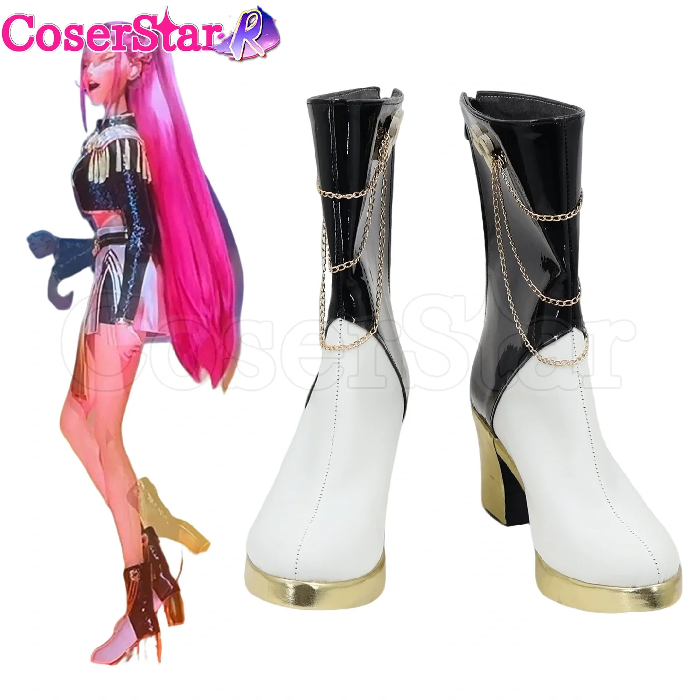 

CoserStar-R HUNTR X Kpop Охотники на демонов Mira Обувь для косплея Сапоги для женщин и девочек, реквизит для косплея