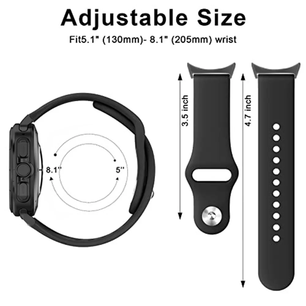 Silicone Band For Samsung Galaxy watch 7 ultra 47mm Strap Sport band Correa No Gaps Bracelet galaxy watch 7 ultra 47 Accessories