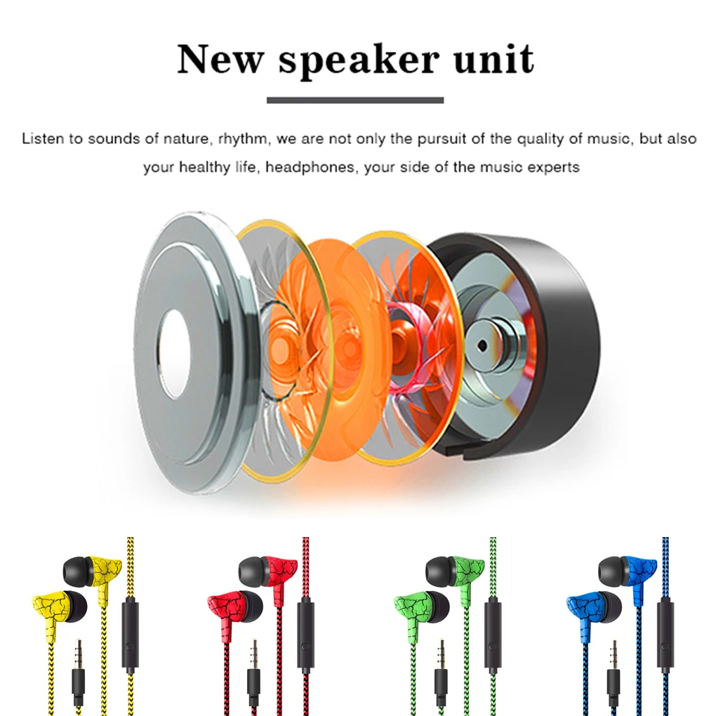 Fone de ouvido intra-auricular com fio, fone de ouvido com música, fone de ouvido 3,5mm