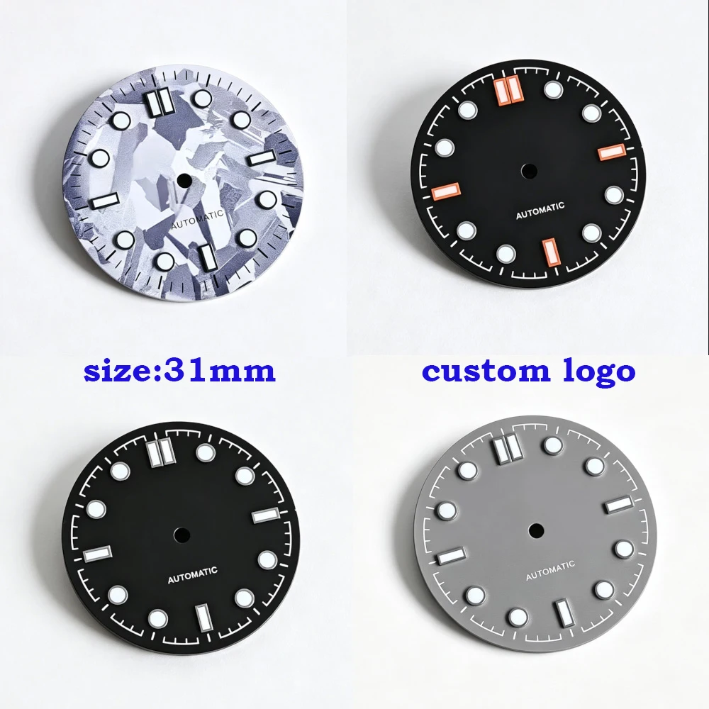 31mm NH35 watch dial custom dial men's watch suitable for NH35 movement watch modification accessories