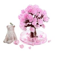 1 PCS 2024 10x8cm Artificial Magical Grow Paper Sakura Trees Magic Grow Tree Japan Desktop Cherry Blossom Toys For Children Toy